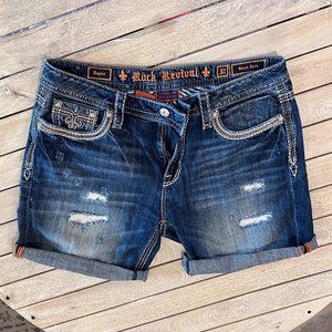 Rock Revival Kaylee Short Easy, size 32 Distressed Denim Short RJ6001RH
